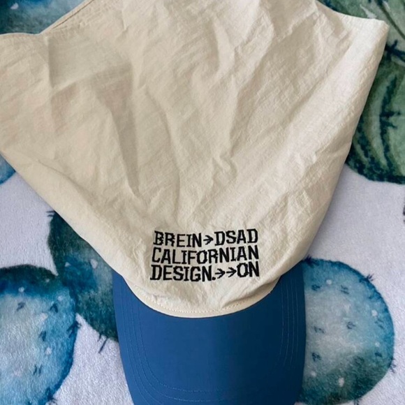 Bandana Headscarf Baseball Cap in Beige/Blue | unisex | NEW - Picture 3 of 6